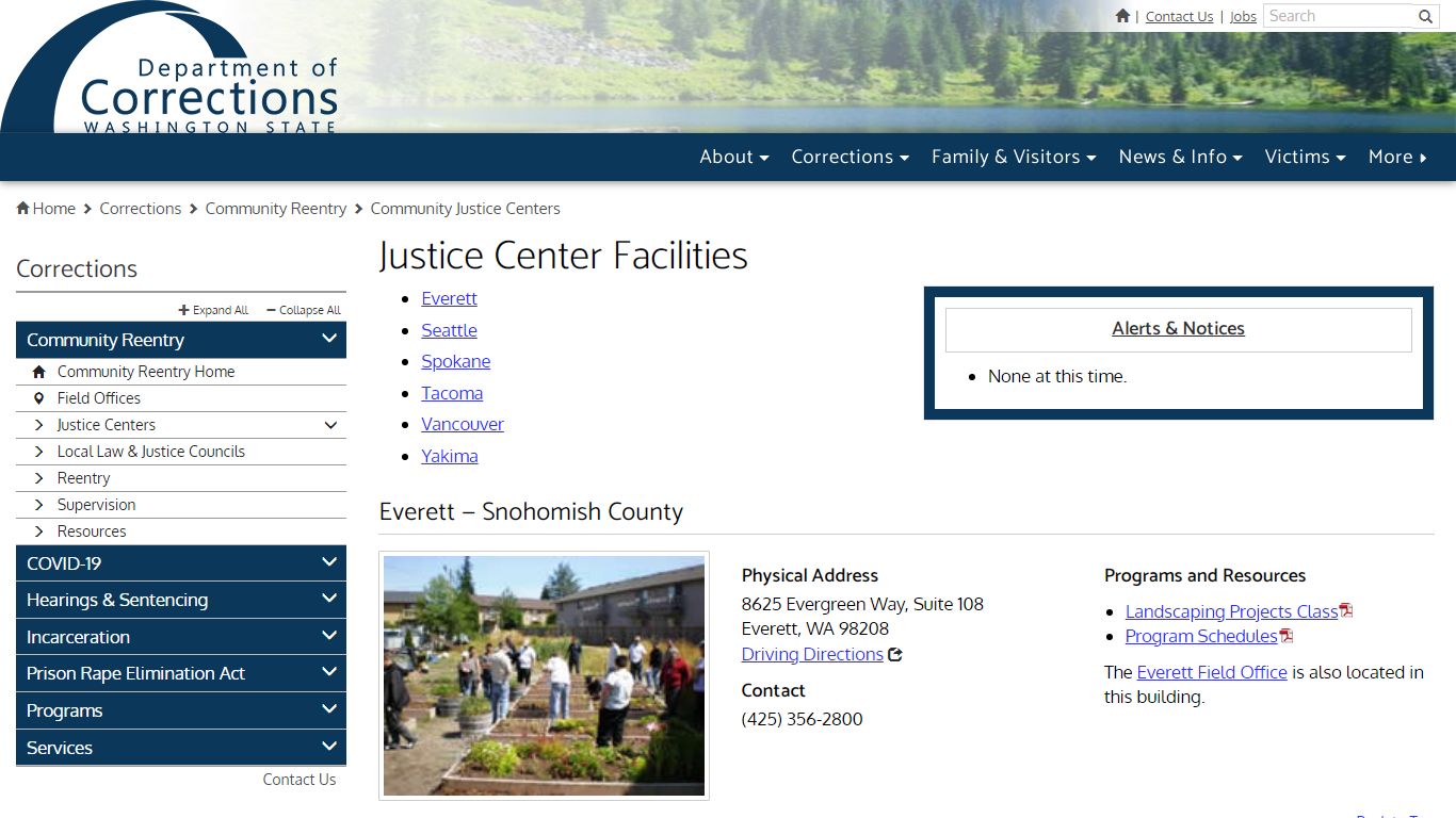 Justice Center Facilities | Washington State Department of Corrections